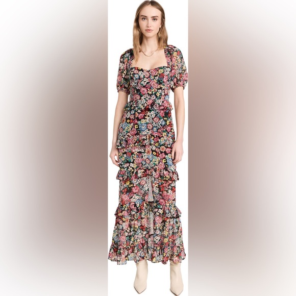 $128 NWOT WAYF Cici Bustier Tier Maxi Dress S - Picture 4 of 5